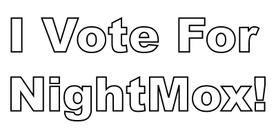 I Vote For NightMox Sticker