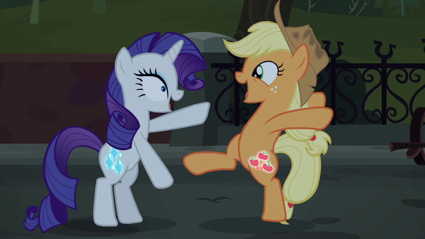 Rarity and Applejack