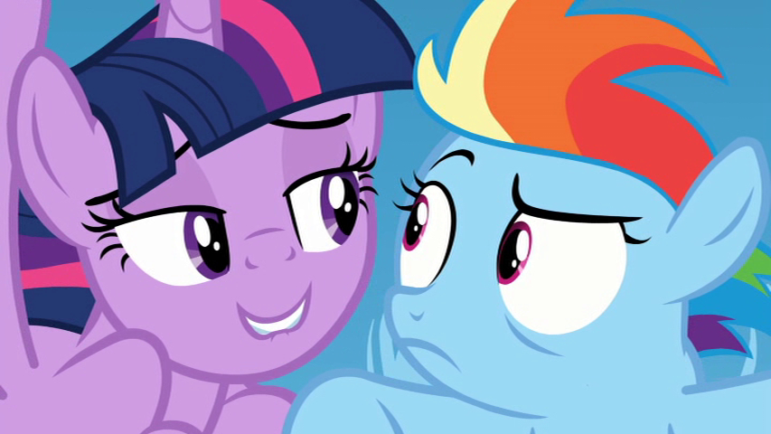 Twilight being creepy with filly Rainbow Dash