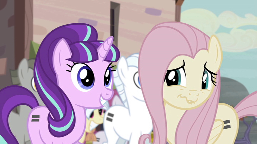 Flutters face