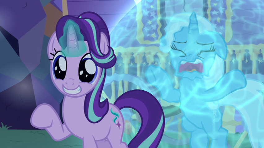 Glimmy traps Trixie.