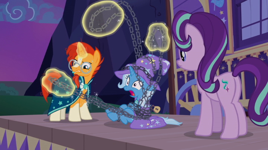 Trixie stuck in chains