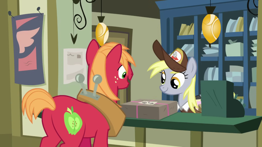 Derpy is mail clerk.