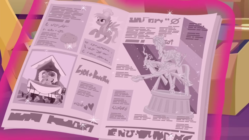 Lyra and Bon Bon married and Derpy in newspaper