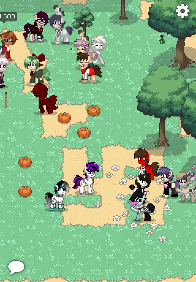 Pony Town swastika with ponies nazi saluting.